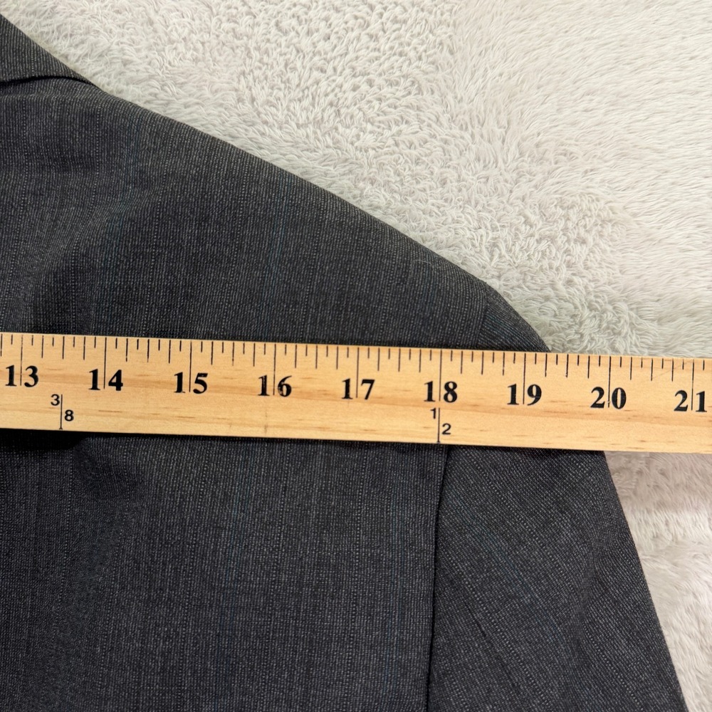 Polo University Ralph Lauren Mens 42R Blazer Charcoal Gray Stripe Sport Coat USA - Picture 9 of 10